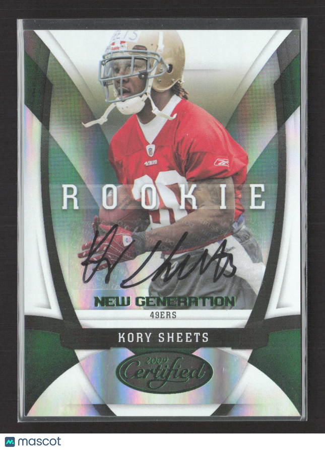 2009 Panini Donruss Certified New Generation Kory Sheets #172 5/5 Auto