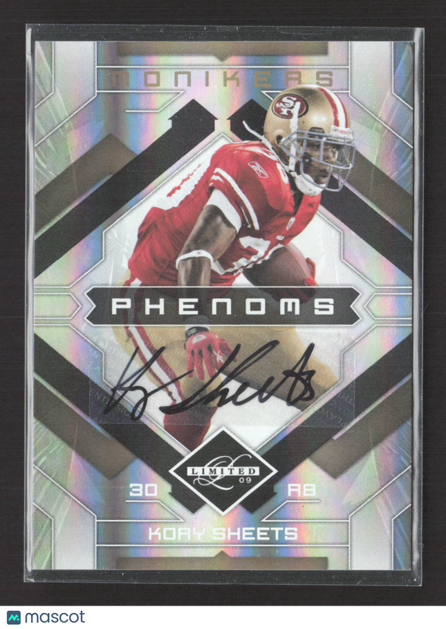 2009 Donruss Limited Monikers Phenoms Kory Sheets #183 Auto /5