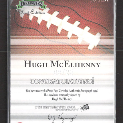 2008 Press Pass Legends Onyx Hugh McElhenny #SS-HM 08/25 Auto