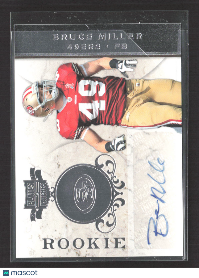 2011 Panini Plates & Patches Bruce Miller #190 14/50 Auto