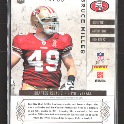 2011 Panini Plates & Patches Bruce Miller #190 14/50 Auto