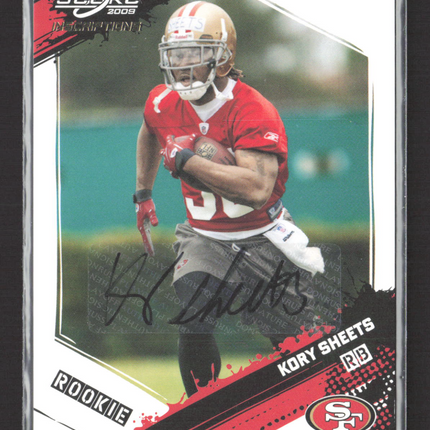 2009 Score Inscriptions Kory Sheets #365 120/799 Auto