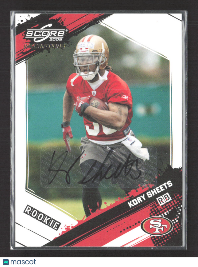 2009 Score Inscriptions Kory Sheets #365 120/799 Auto