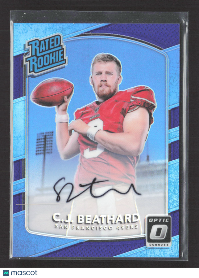 2017 Donruss Optic C.J. Beathard #170 Blue 11/35 Auto