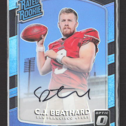 2017 Panini Donruss Optic C.J. Beathard #170 Blue 12/25 Auto
