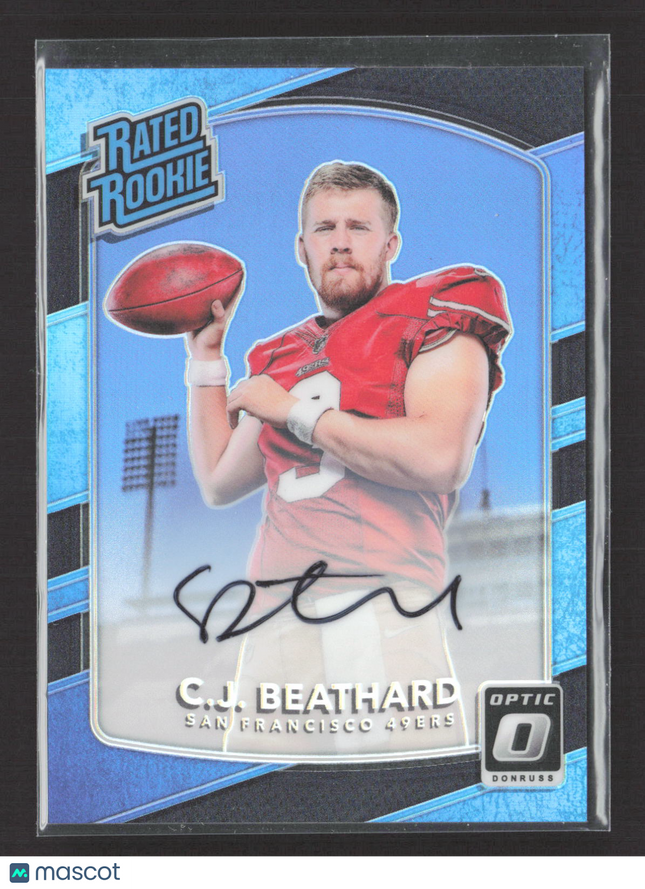 2017 Panini Donruss Optic C.J. Beathard #170 Blue 12/25 Auto