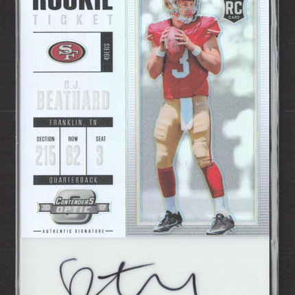 2018 Panini Contenders Optic C.J. Beathard #107 RC Auto