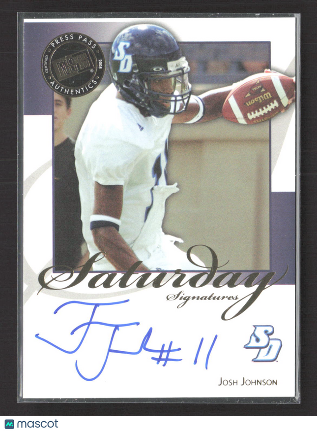 2008 Press Pass Legends Saturday Signatures Josh Johnson #SS-JJ Autograph Auto