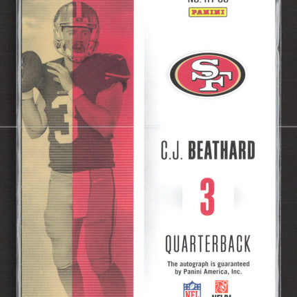 2017 Panini Contenders Rookie of the Year C.J. Beathard #RY-CJ 34/49 Auto