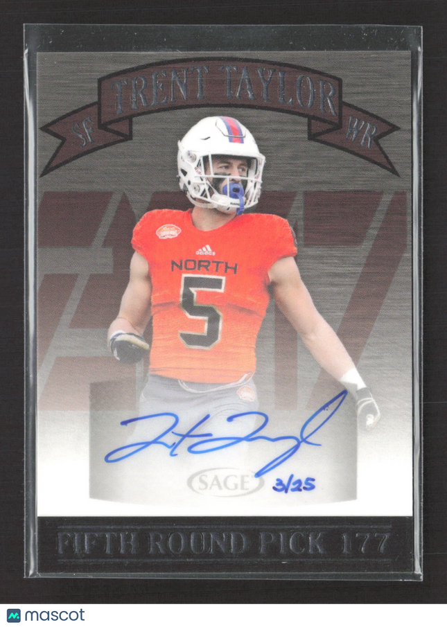 2017 SAGE Hit Trent Taylor #SA 46 3/25 Auto