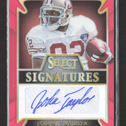 2014 Panini Select Prizm Signatures John Taylor #SS-JT 38/50 Auto