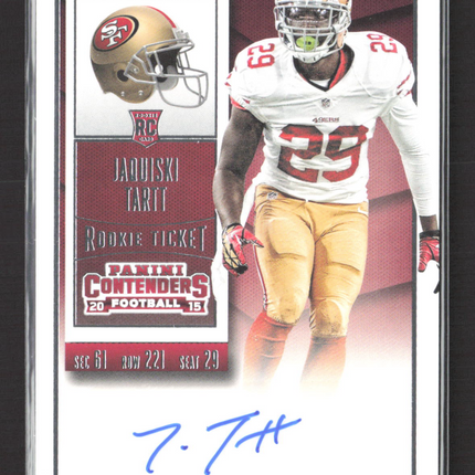 2015 Panini Contenders Football Jaquiski Tartt #191 Rookie Ticket RC Auto