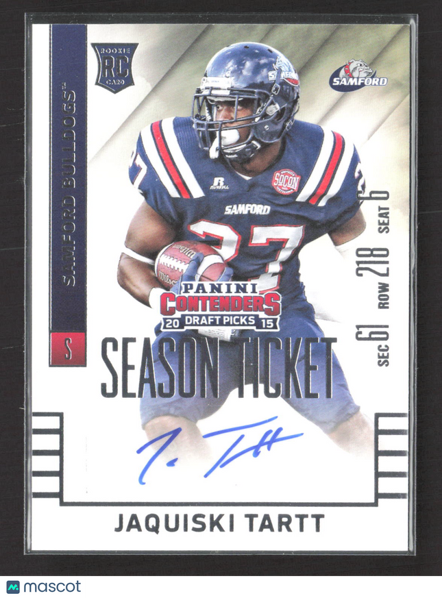 2015 Panini Contenders Draft Picks Season Ticket Jaquiski Tartt #199 RC Auto