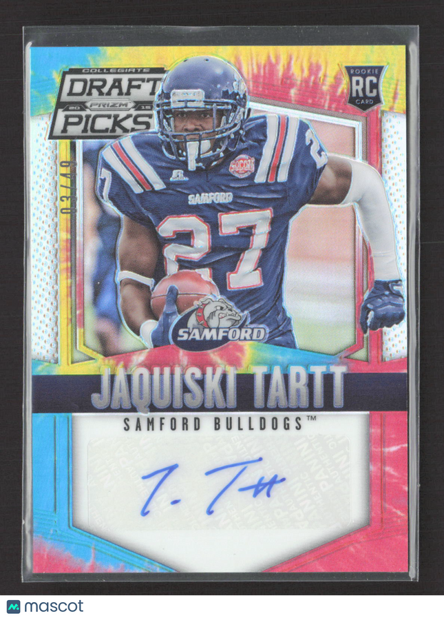 2015 Panini Prizm Collegiate Draft Picks Jaquiski Tartt #199 Tie-Dye RC Auto