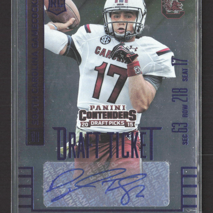 2015 Panini Contenders Draft Picks Dylan Thompson #262 RC Auto
