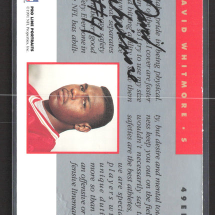 1991 Pro Line Portraits David Whitmore #441 Auto