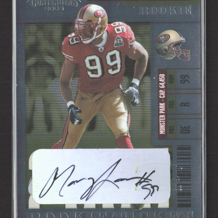 2006 Playoff Contenders Rookie Ticket Manny Lawson #204 Auto