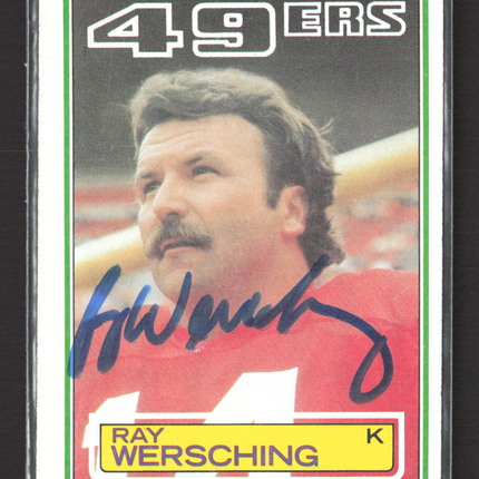 1983 Topps Ray Wersching #173 IP Auto