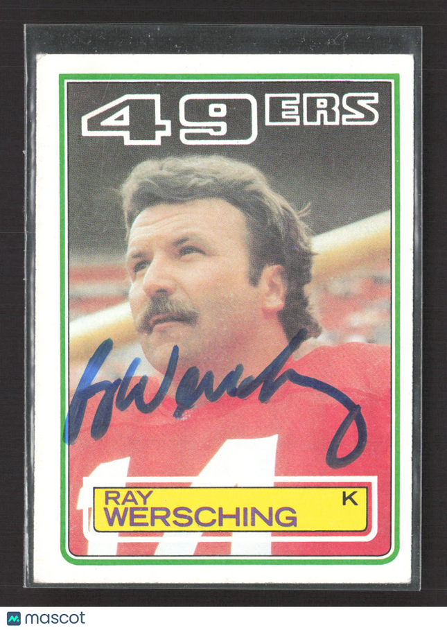 1983 Topps Ray Wersching #173 IP Auto