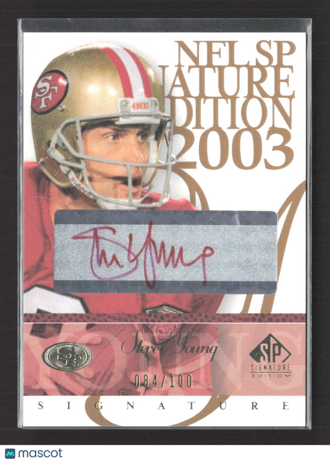 2003 Upper Deck SP Signature Edition Steve Young #SY 084/100 Auto