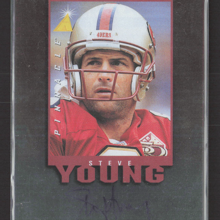 1997 Pinnacle Inscriptions Steve Young #4 0448/1900 Auto