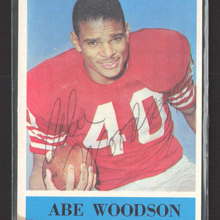 1964 Philadelphia Abe Woodson #166 IP Auto
