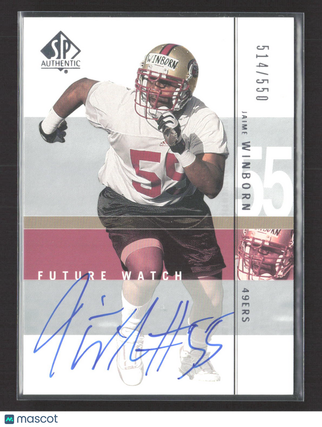 2001 Upper Deck SP Authentic Future Watch Jamie Winborn #150 514/550 Auto