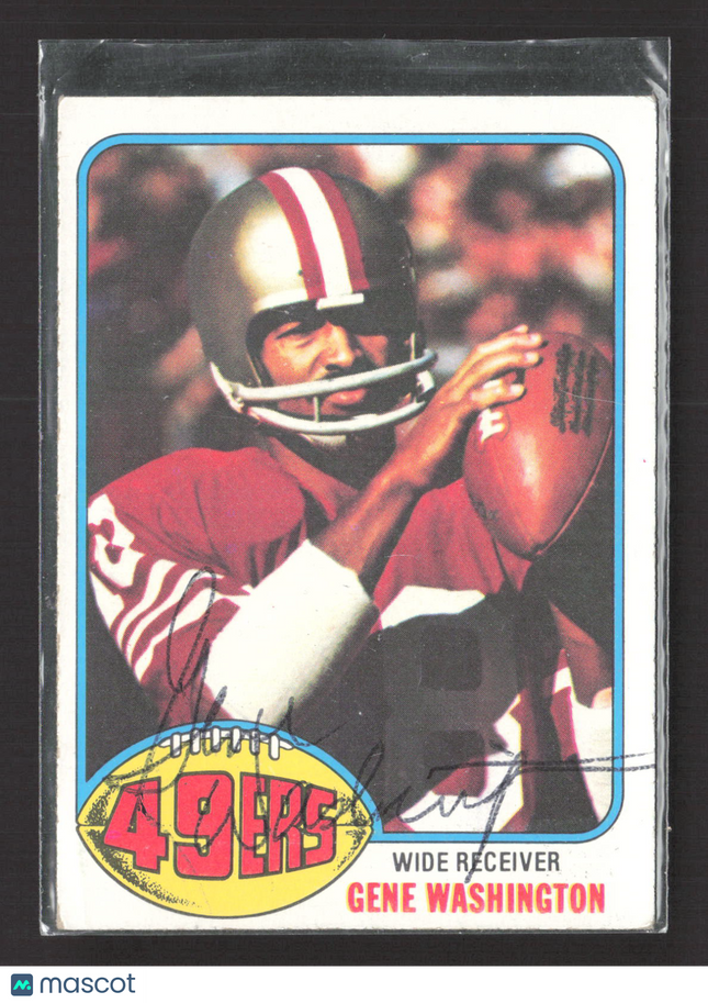 1976 Topps Gene Washington #418 IP Auto