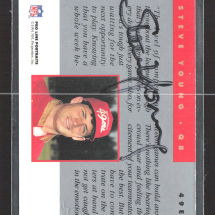 1991 Pro Line Portraits Steve Young #435 Auto