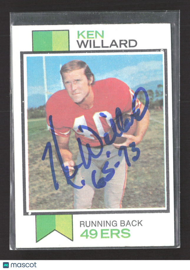 1973 Topps Ken Willard #387 Auto IP Auto