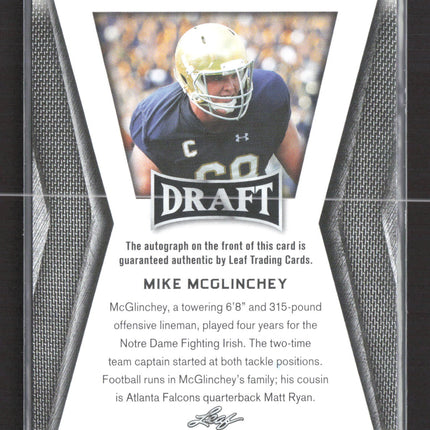 2018 Leaf Draft Mike McGlinchey #BA-MM2 Auto