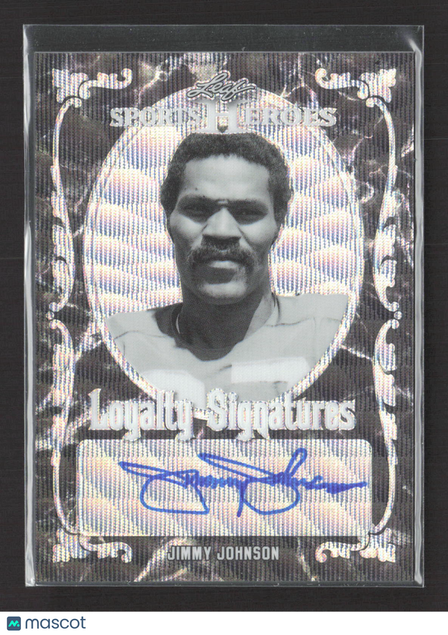 2017 Leaf Sports Heroes Loyalty Signatures Jimmy Johnson #LS-JJ1 Silver /25 Auto