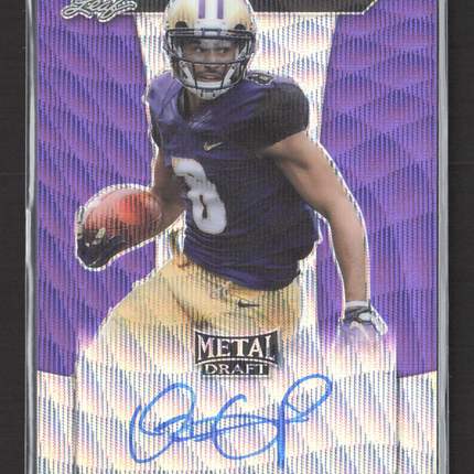2018 Leaf Metal Draft Dante Pettis #BA-DP1 Purple Wave 7/15 Auto