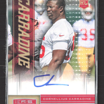 2013 Panini Rookies & Stars Longevity Cornellius Carradine #247 RC Auto