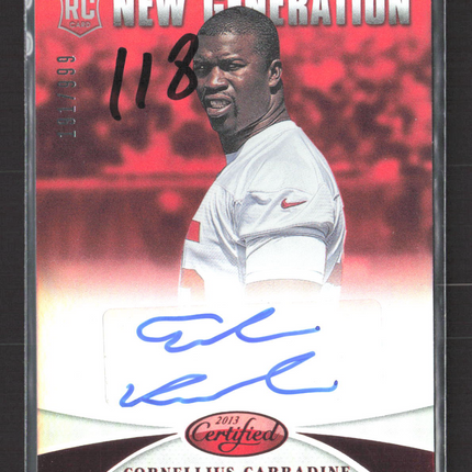 2013 Panini Certified New Generation Cornellius Carradine #239 RC 191/999 Auto