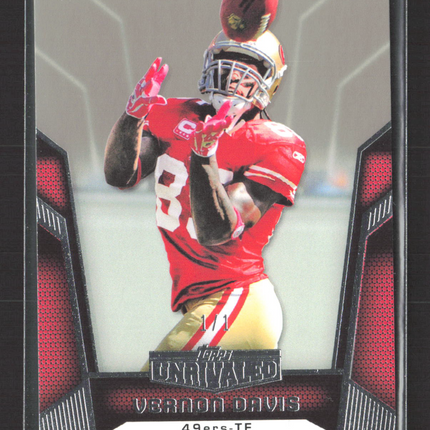 2006 Topps Unrivaled Vernon Davis #18 Platinum 1/1