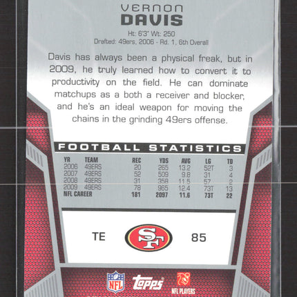 2006 Topps Unrivaled Vernon Davis #18 Platinum 1/1