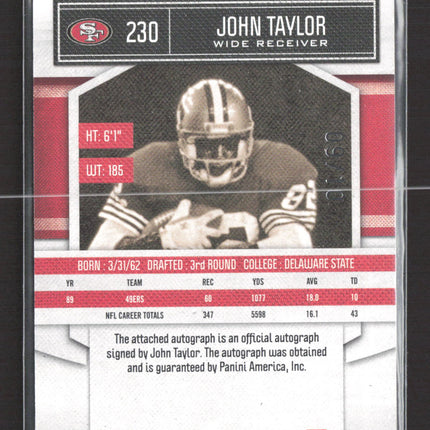 2010 Panini Classics Significant John Taylor #230 Legend Auto Gold /10