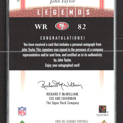 2006 Upper Deck Legends Legendary Signatures John Taylor #61 Auto