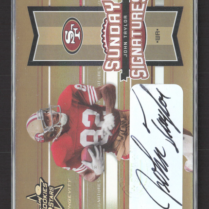 2005 Leaf Rookies & Stars Longevity Sunday John Taylor #SS-25 29/39 Auto Gold