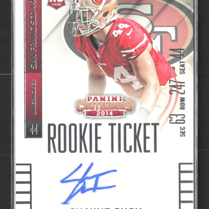 2014 Panini Contenders Shayne Skov #174 RC Auto