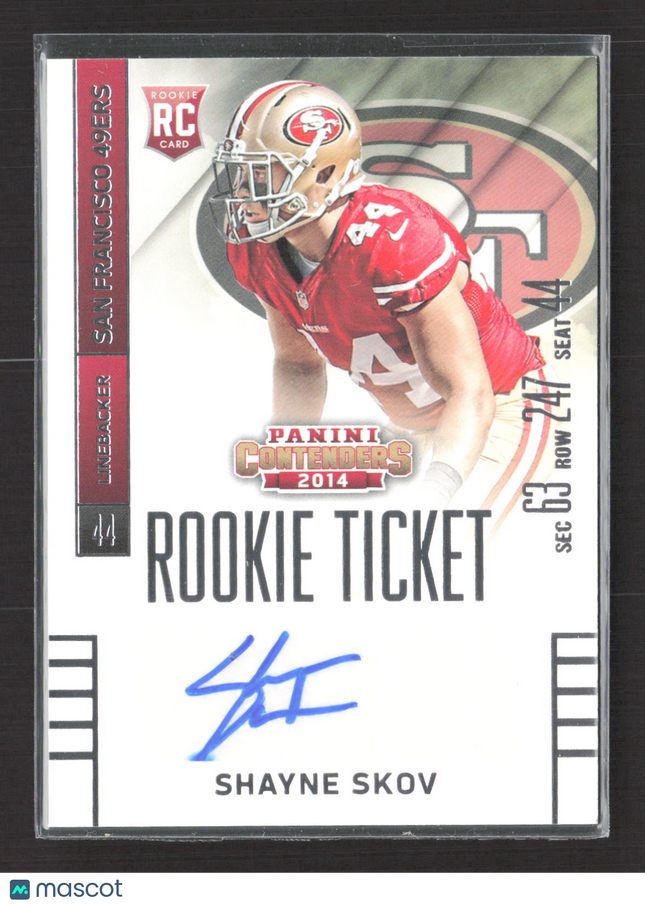 2014 Panini Contenders Shayne Skov #174 RC Auto