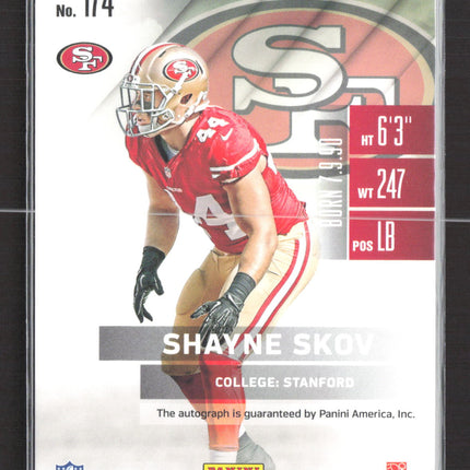 2014 Panini Contenders Shayne Skov #174 RC Auto