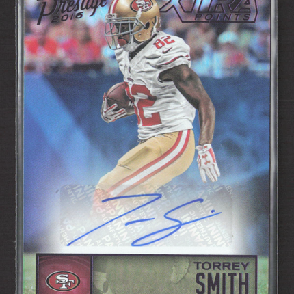 2016 Panini Prestige Xtra Points Torrey Smith #95 Purple Auto /100
