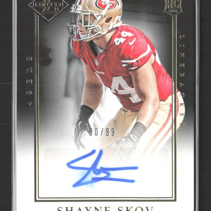 2014 Panini Limited Football Shayne Skov #152 80/99 Auto