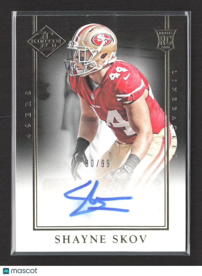 2014 Panini Limited Football Shayne Skov #152 80/99 Auto