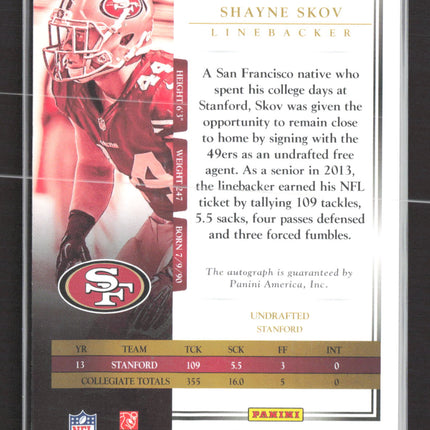 2014 Panini Limited Football Shayne Skov #152 80/99 Auto