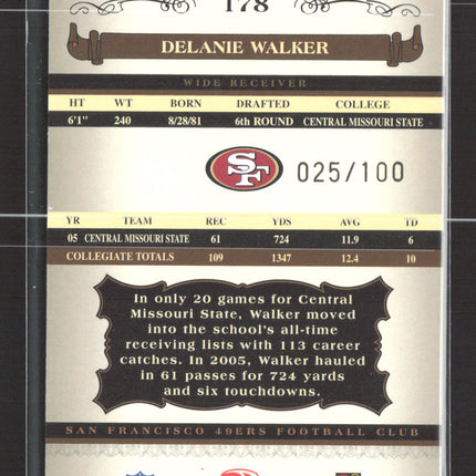 2006 Donruss Timeless Classics Tributes Delanie Walker #178 /100
