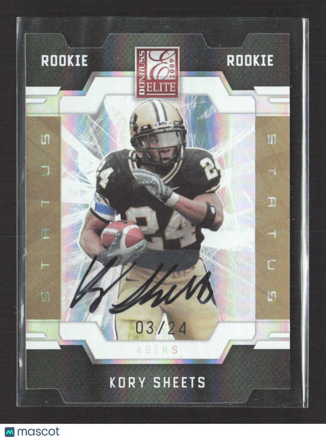 2009 Donruss Elite Status Kory Sheets #158 03/24 Auto