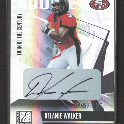 2006 Donruss Elite Turn of the Century Delanie Walker #136 015/100 Auto